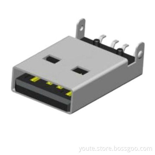 USB connector, 2.0 AM SMT 90, short body corners
